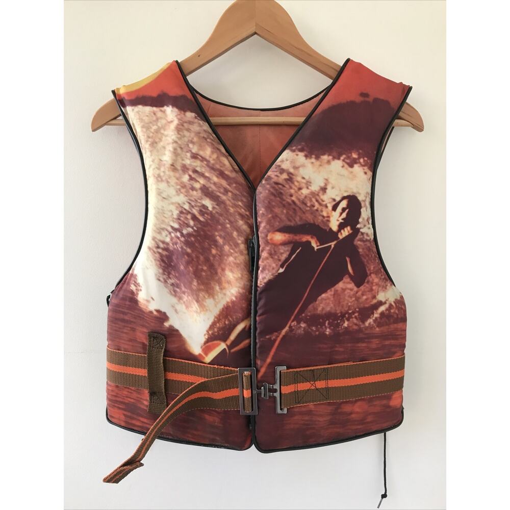 Vtg Stearns Buoyant Sans Souci Life Jacket Vest Flotation Device Adult Small 38"